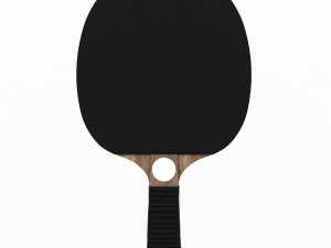 leather and walnut table tennis paddles 3D Model