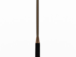 leather and walnut table tennis paddles 3D Model