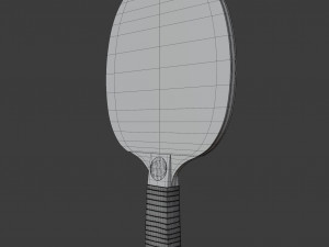 leather and walnut table tennis paddles 3D Model