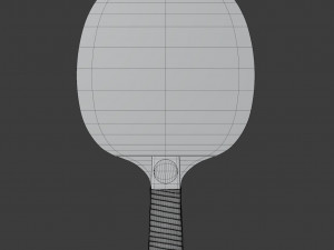 leather and walnut table tennis paddles 3D Model