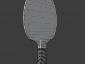 leather and walnut table tennis paddles 3D Model
