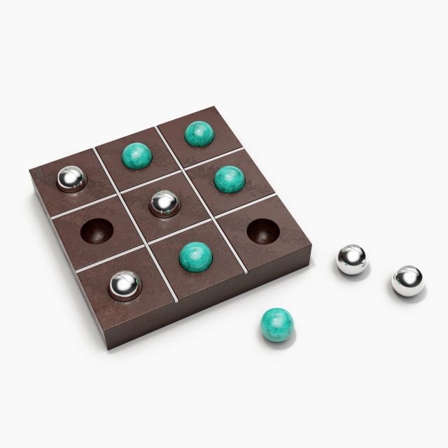 tic tac toe set 3D Model .c4d .max .obj .3ds .fbx .stl .blend 
