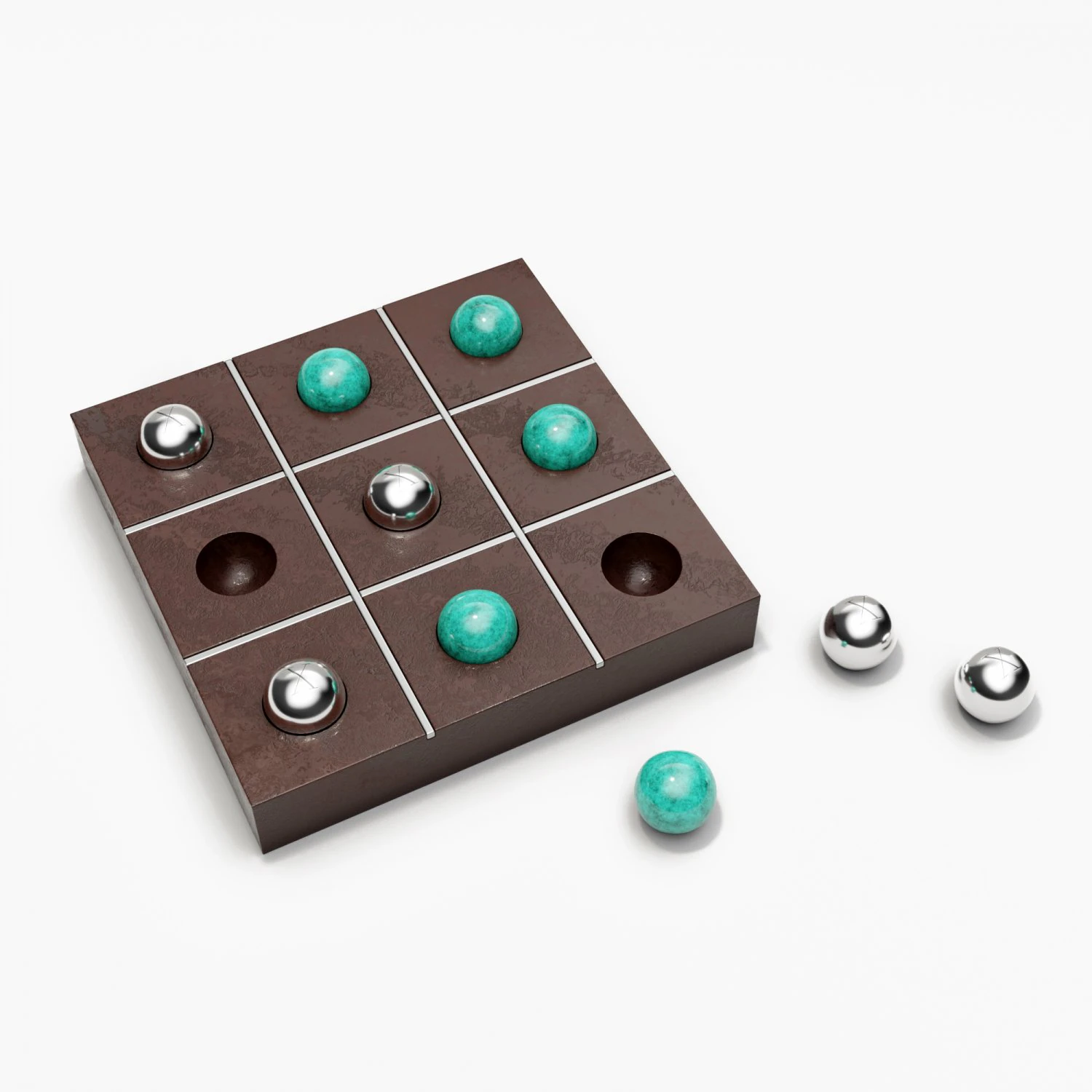 tic tac toe set 3D Model .c4d .max .obj .3ds .fbx .stl .blend 