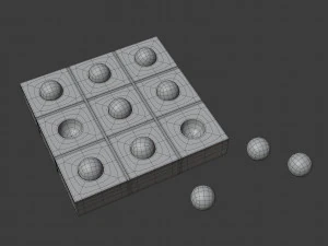 tic tac toe set 3D Model