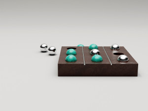 tic tac toe set 3D Model