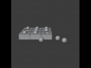 tic tac toe set 3D Model