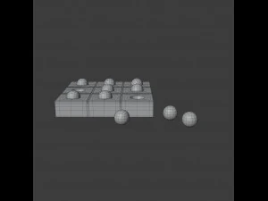 tic tac toe set 3D Model