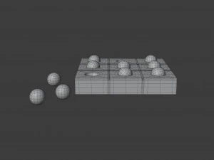 tic tac toe set 3D Model