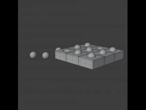 tic tac toe set 3D Model