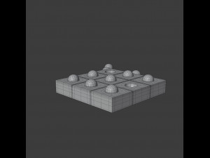 tic tac toe set 3D Model