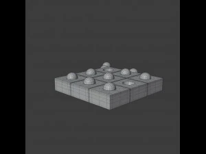 tic tac toe set 3D Model