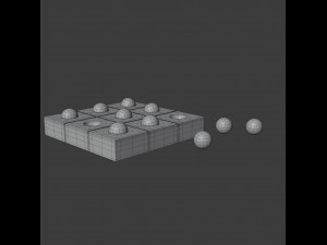 tic tac toe set 3D Model