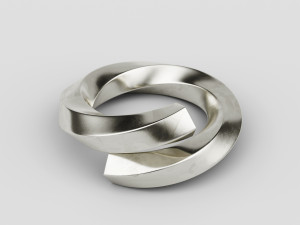 twisted spiral ring 3D Model