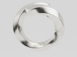 twisted spiral ring 3D Модель