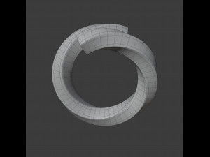 twisted spiral ring 3D Модель