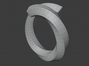 twisted spiral ring 3D Модель