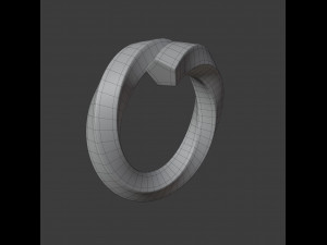 twisted spiral ring 3D Модель