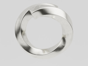 twisted spiral ring 3D Модель