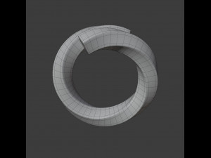 twisted spiral ring 3D Модель