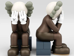 Kaws melewati temannya Model 3D