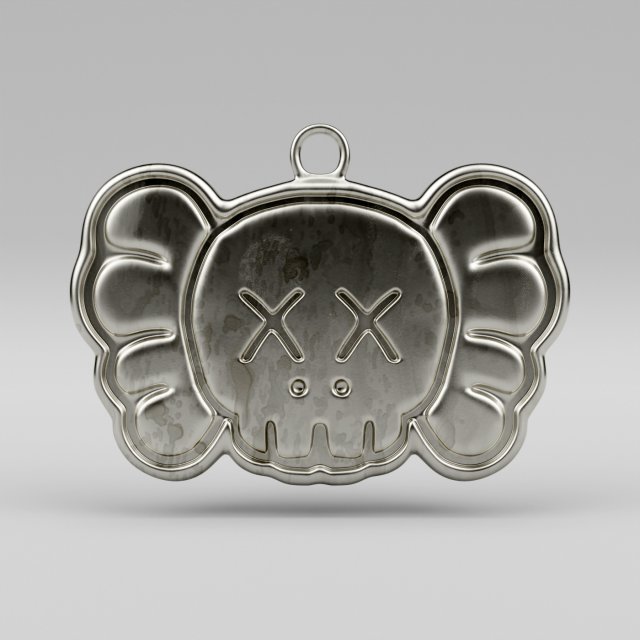 kaws companion pendant Model 3D .c4d .max .obj .3ds .fbx .stl .blend 