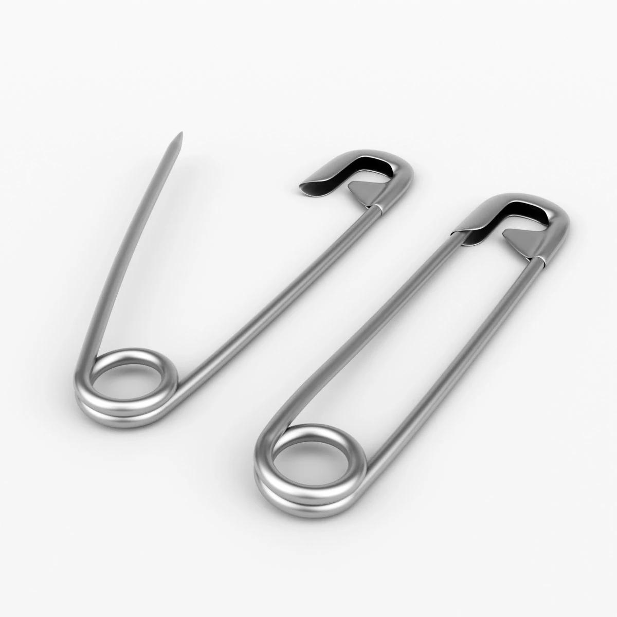 safety pin 3D Model .c4d .max .obj .3ds .fbx .stl .blend 
