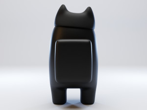 among us cat head hat character Model 3D