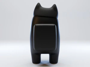 among us cat head hat character 3D Model