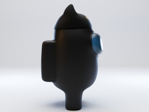 among us cat head hat character Model 3D