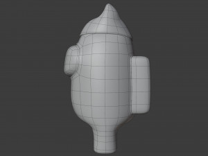 among us cat head hat character Model 3D