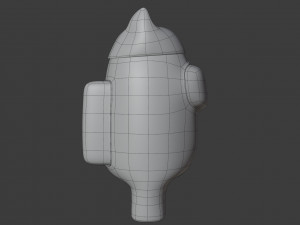 among us cat head hat character Model 3D
