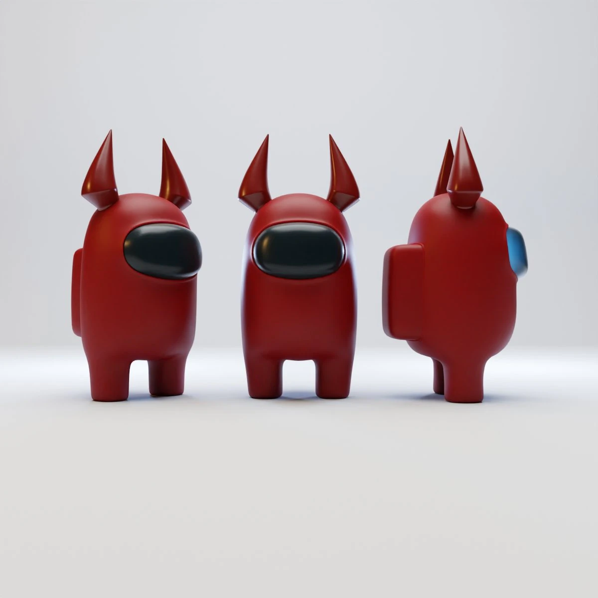 among us devil horns character 3D Model .c4d .max .obj .3ds .fbx .stl .blend