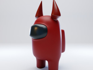 among us devil horns character 3D Model
