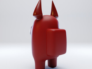 among us devil horns character 3D Model