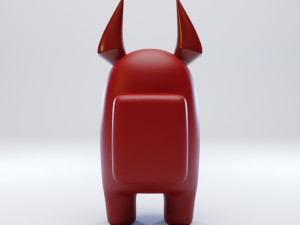 among us devil horns character 3D Model