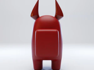 among us devil horns character 3D Model
