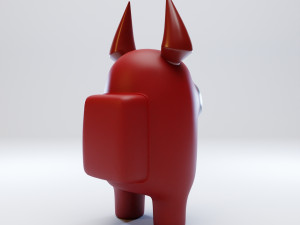 among us devil horns character 3D Model