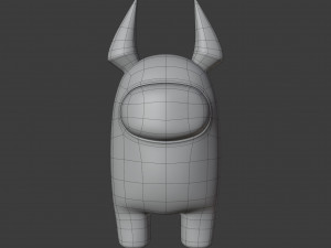among us devil horns character 3D Model