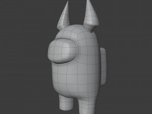 among us devil horns character 3D Model