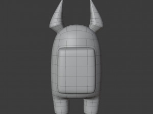 among us devil horns character 3D Model