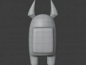 among us devil horns character 3D Model