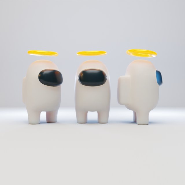 among us angel halo character 3D-Modell .c4d .max .obj .3ds .fbx .stl .blend 