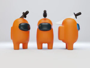 tra noi il personaggio del cappello da coltello Modello 3D