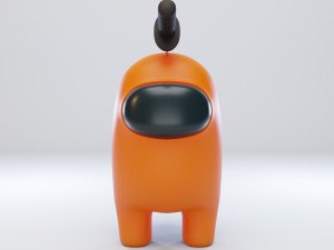 among us knife hat character 3D 模型