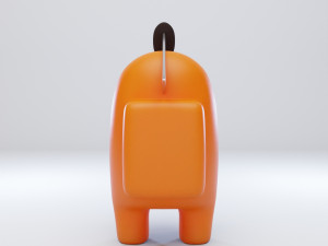 among us knife hat character 3D 模型