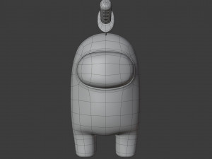 among us knife hat character 3D 模型