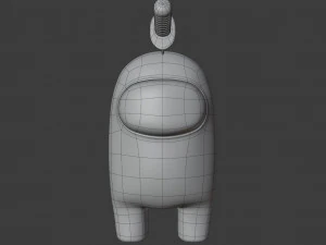 among us knife hat character 3D Model