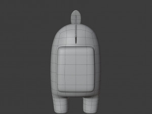 among us knife hat character 3D 模型