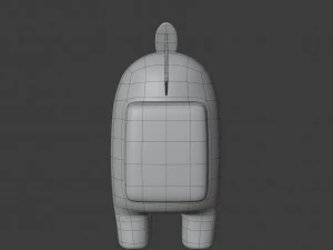 among us knife hat character 3D Model