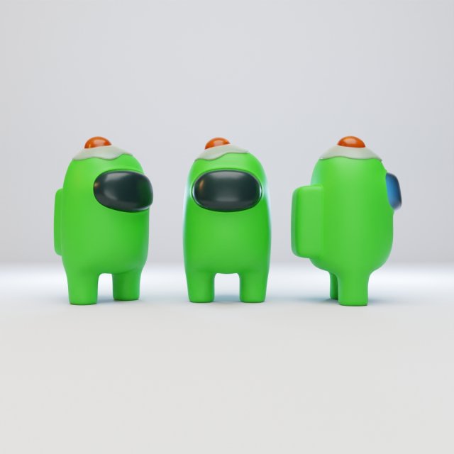 among us egg hat character 3D Model .c4d .max .obj .3ds .fbx .stl .blend
